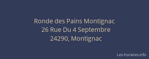 Ronde des Pains Montignac