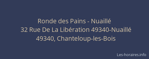 Ronde des Pains - Nuaillé