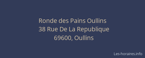 Ronde des Pains Oullins