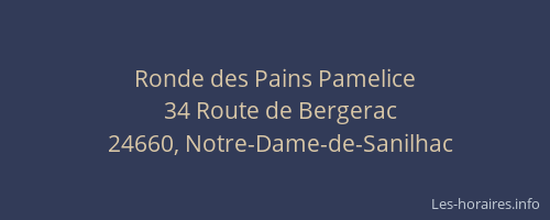 Ronde des Pains Pamelice