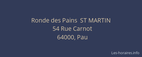 Ronde des Pains  ST MARTIN