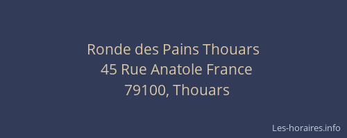 Ronde des Pains Thouars