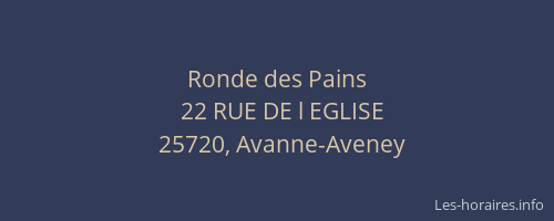 Ronde des Pains