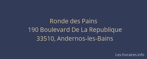Ronde des Pains