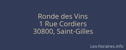 Ronde des Vins
