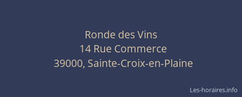 Ronde des Vins