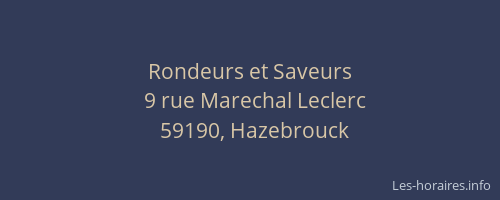 Rondeurs et Saveurs