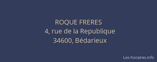 ROQUE FRERES