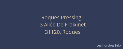Roques Pressing