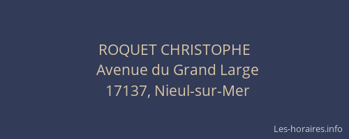 ROQUET CHRISTOPHE