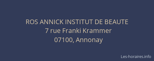 ROS ANNICK INSTITUT DE BEAUTE