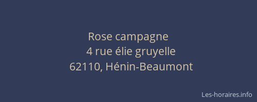Rose campagne