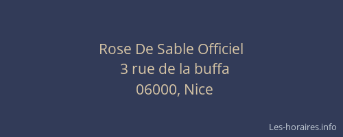 Rose De Sable Officiel