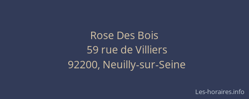 Rose Des Bois