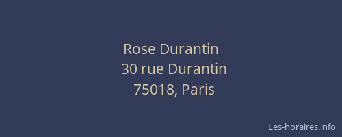 Rose Durantin