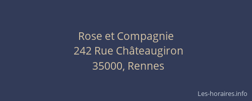 Rose et Compagnie