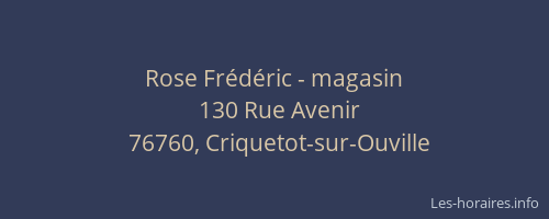 Rose Frédéric - magasin