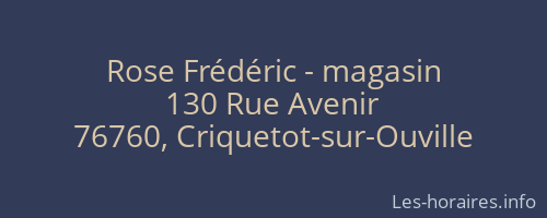 Rose Frédéric - magasin