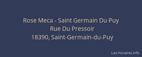 Rose Meca - Saint Germain Du Puy