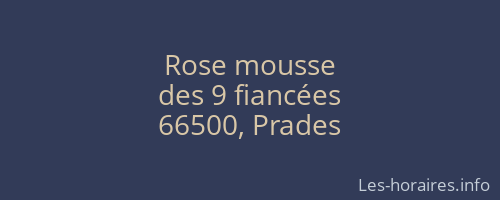 Rose mousse