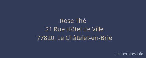 Rose Thé