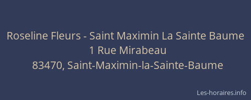 Roseline Fleurs - Saint Maximin La Sainte Baume