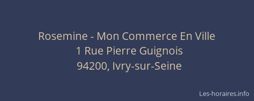 Rosemine - Mon Commerce En Ville