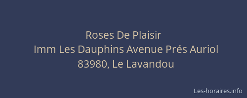 Roses De Plaisir