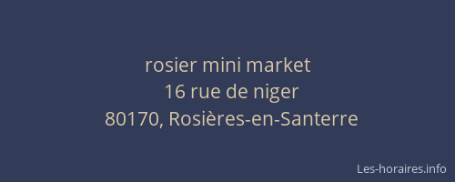 rosier mini market