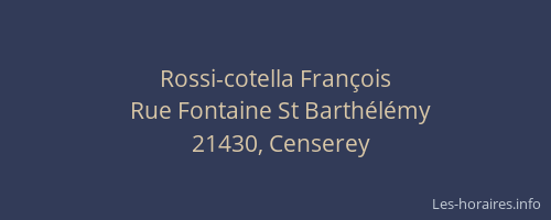 Rossi-cotella Fran&ccedil;ois