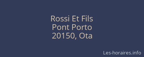 Rossi Et Fils