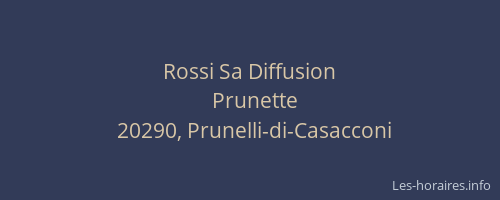 Rossi Sa Diffusion