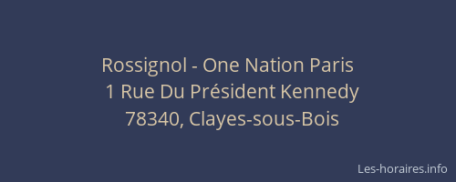 Rossignol - One Nation Paris
