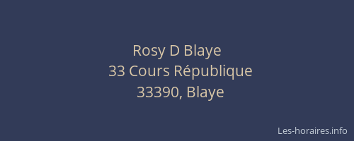 Rosy D Blaye