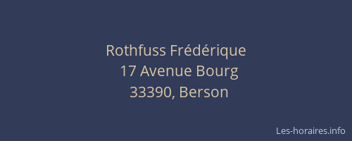 Rothfuss Fr&eacute;d&eacute;rique