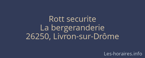 Rott securite