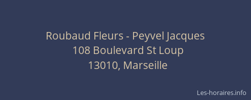 Roubaud Fleurs - Peyvel Jacques