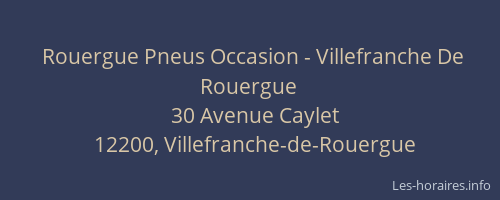 Rouergue Pneus Occasion - Villefranche De Rouergue
