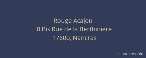 Rouge Acajou