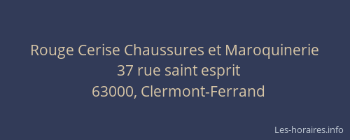 Rouge Cerise Chaussures et Maroquinerie