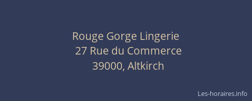 Rouge Gorge Lingerie