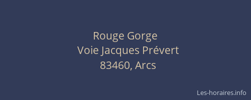 Rouge Gorge