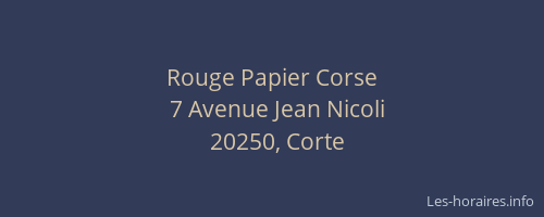 Rouge Papier Corse