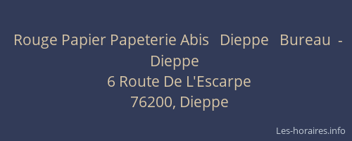 Rouge Papier Papeterie Abis   Dieppe   Bureau  - Dieppe