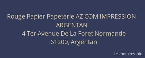 Rouge Papier Papeterie AZ COM IMPRESSION - ARGENTAN