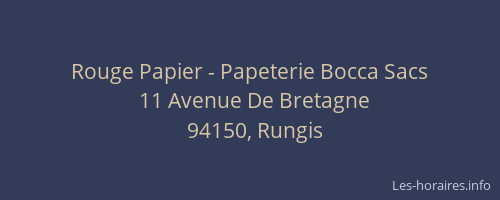 Rouge Papier - Papeterie Bocca Sacs