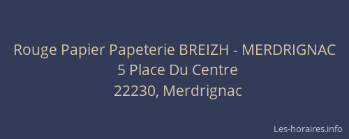 Rouge Papier Papeterie BREIZH - MERDRIGNAC