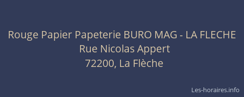 Rouge Papier Papeterie BURO MAG - LA FLECHE