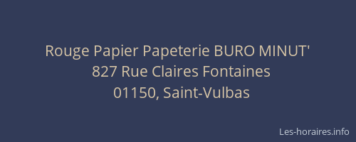 Rouge Papier Papeterie BURO MINUT'