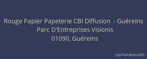 Rouge Papier Papeterie CBI Diffusion  - Guéreins